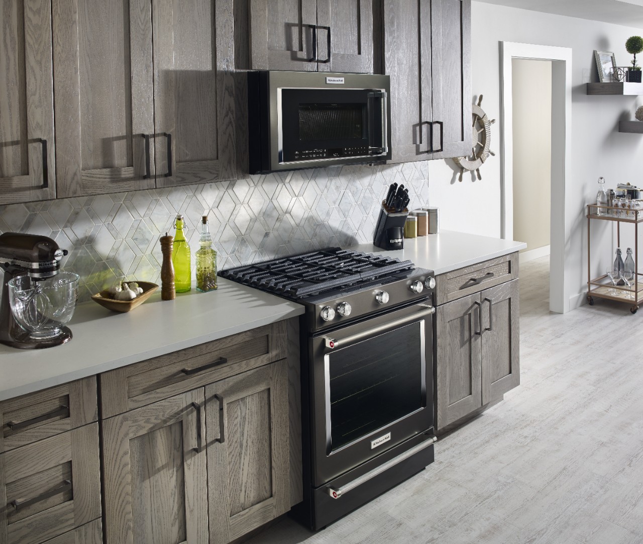 Save space with a KitchenAid® Microwave Hood Combination Oven